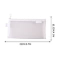 thumbnail image 2 of Clearance Pen Case, Transparent Mesh Pencil Bag Large Capacity Zipper Storage Bag Student Exam Special Portable Pencil Bag Stationery Bag Back to College, 2 of 5