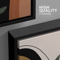 thumbnail image 4 of wall26 Framed Wall Art Print Set Brown Plant and Polygon Variety Abstract Shapes Illustrations Modern Art Boho Colorful Multicolor for Living Room, Bedroom, Office - 16"x24"x3 Black, 4 of 5