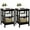 Black, variant on Topbuy 2PCS 3-tier Side Table Nightstand Sofa End Table Storage Display Shelf Grey