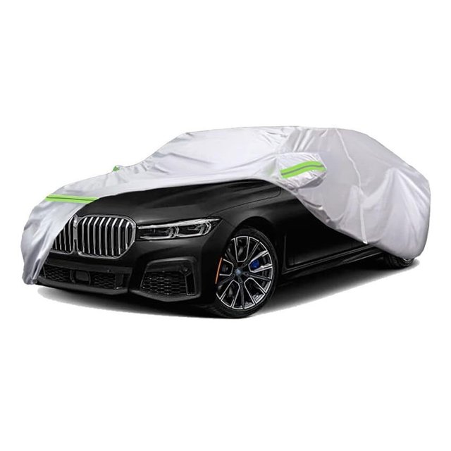 Cubierta para Auto Impermeable, Funda de Coche Anti-UV con Cremaller, Bolsa De Almacenamiento y Tira Reflectante, Cubierta para Automovil Universal Antiarañazos Y Antipolvo Completa