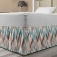 thumbnail image 1 of Abstract Bed Skirt, Chevron Inspired Modernized Print, Elastic Bedskirt Dust Ruffle Wrap Around for Bedding Decor, 4 Sizes, Multicolor, by Ambesonne, 1 of 2