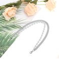 thumbnail image 4 of Unique Bargains 1 Pc Portable Triple Layer Pearl Handbag Straps for Dating Silver Tone Metal Plastic, 4 of 5