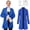 Blue, variant on Men Vintage Steampunk Tailcoat Jacket Medieval Victorian Frock Coat for Halloween Cosplay (Black,XL)