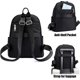 thumbnail image 3 of Mochila ligera de nailon para mujer, estilo informal, pequeña, antirrobo, para hombro, para la escuela, de viaje, para mujeres y niñas, color negro, 3 of 5
