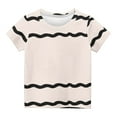 thumbnail image 4 of Unisex Child Cotton Summer Graphic T-shirts Short Sleeve Crew Neck Printed Soft Tees for Boys Girls 3-11 Years (130, Khaki), 4 of 4