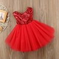 thumbnail image 5 of Mignon Bébé Fleur Filles Partie Paillettes Robe Demoiselle d'Honneur Robes Robe d'Anniversaire, 5 of 5