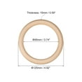thumbnail image 2 of Uxcell 1 pack 4.92" Natural Wood Rings, 15mm Smooth Unfinished Wooden Circles, 2 of 6