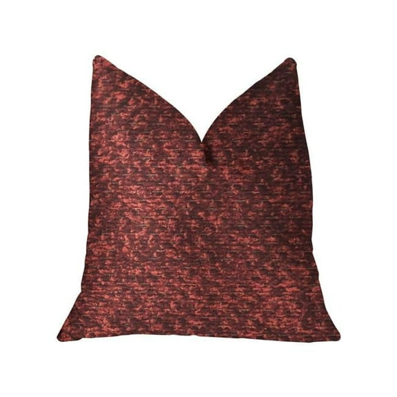 Hibiscus Burgundy Red Luxury Throw Pillow, 20 x 30 in. Queen