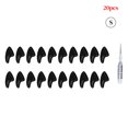 thumbnail image 1 of 20 Pcs/ensemble Couvre-Griffes pour Animaux, Capuchon de Protection en Résine avec Colle, Fournitures pour Animaux, Noir, P, 1 of 7