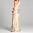 thumbnail image 6 of EliteGoogv Womens One Shoulder Dresses Asymmetrical Ruched Satin Maxi Dresses For Women Slim Fitted Formal Dresses Cocktail Party Evening Gowns Beige, 6 of 7