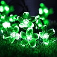 thumbnail image 2 of LINLIN 2Pack Solar Flower String Lights, Waterproof 22ft 50LED Peach Cherry Blossom Solar Powered Fairy Lights 8mode for Indoor Outdoor Garden Party Wedding Christmas Decorations, 2 of 8