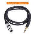 thumbnail image 2 of 1/4" TRS to XLR Female Cable, 6.35mm TRS Male to 3pin XLR Microphone Cable for Speakers, 6ft, Silver, 2 of 6