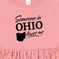 thumbnail image 4 of Inktastic Someone in Ohio Loves Me Girls Baby Dress, 4 of 5