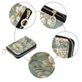 thumbnail image 3 of PU Leather Zip Card Holder Women's Card Case Zipper Card Case Compact & Lightweight Vintage Floral Pattern, 3 of 7