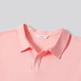 thumbnail image 6 of PatPat Men Shirts Short Sleeve Polo Shirts Graphic Tees Color Block Family Matching Casual Summer Tops, Pink, Men XXL, 6 of 6