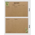 thumbnail image 3 of Inkdotpot 4x6 Inch Recipe Cards (Set of 50) , Thick Double Sided Premium Card Stock- Modern Style Kraft Recipe Notecards for Weddings- Bridal- Baby Shower - Greenery Theme, 3 of 6
