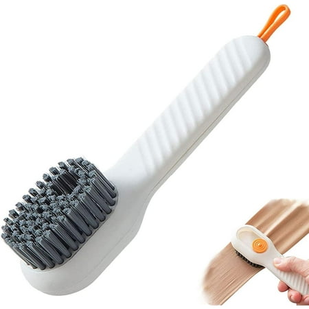 

Liquid Shoe Brush | Soft Bristle Cleaning Brush For Household | Laundry Scrub Brush Shoes Scrubbing Brush With A Long Ergonomic Handle For Large Areas Cleaning（White）（1pcs）