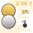 thumbnail image 3 of Uxcell Reflector Photography, 2 in 1 Collapsible Light Reflector with Bag Multi-Disc Light Diffuser for Studio Outdoor Gold/Silver 12 in, 3 of 7