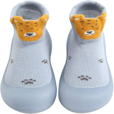 

QWZNDZGR Non-Skid Floor Slippers Baby Socks Shoes Slipper First Walking Shoes Casual Silicone Lightweight Non-Slip Shoes