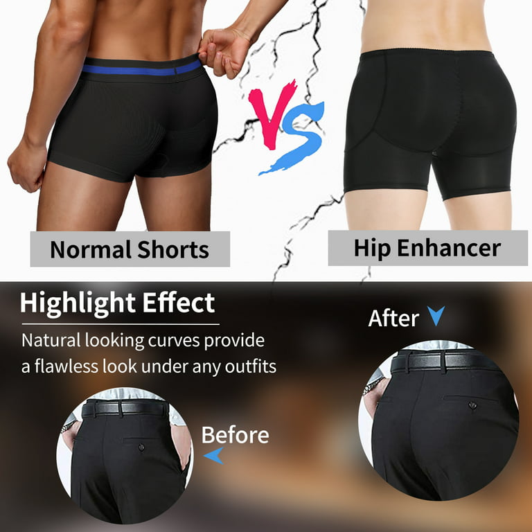 QRIC Men Butt Lifter Shapewear Butt Shaper Boxer Padded Enhancing Underwear  Tummy Control
