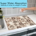 thumbnail image 5 of Large Dish Drying Mat for Kitchen Counter,18"X24" Vintage Coffee Theme Patterns Super Absorbent Reversible Microfiber Dish Drying Mat Dish Drainer Mat Drying Pad for Kitchen Countertop Coffee Bar, 5 of 7