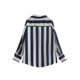thumbnail image 2 of Camisa de gran tamaño a rayas for mujer, blusa de satén, camisas de manga larga con botones for camisas y blusas con cuello, 2 of 7
