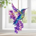 thumbnail image 6 of Kumdkd Colorful Hummingbird Sun Catcher - 8 Inch Rainbow Window Pendant for Garden, Patio Decor, Boho Home Accessories & Mother's Day Gifts (Handmade Floral Design), 6 of 7