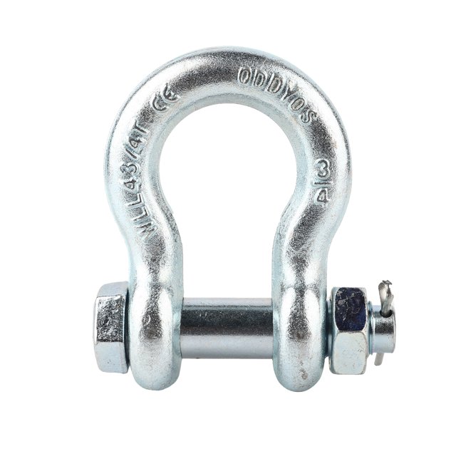 Grillete de anclaje tipo arco de acero de aleación de alta resistencia con tuerca, piezas de máquina de elevación de barco, grillete de anclaje de 4,75t, 1 ud.