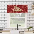 thumbnail image 4 of Merry Christmas Red Kitchen Valances for Windows 42x18 Inch Kitchen Curtains Valances Rod Pocket Xmas Snowflakes Polka Dot New Year Bathroom Window Valances for Window Treatment Decor, 4 of 6