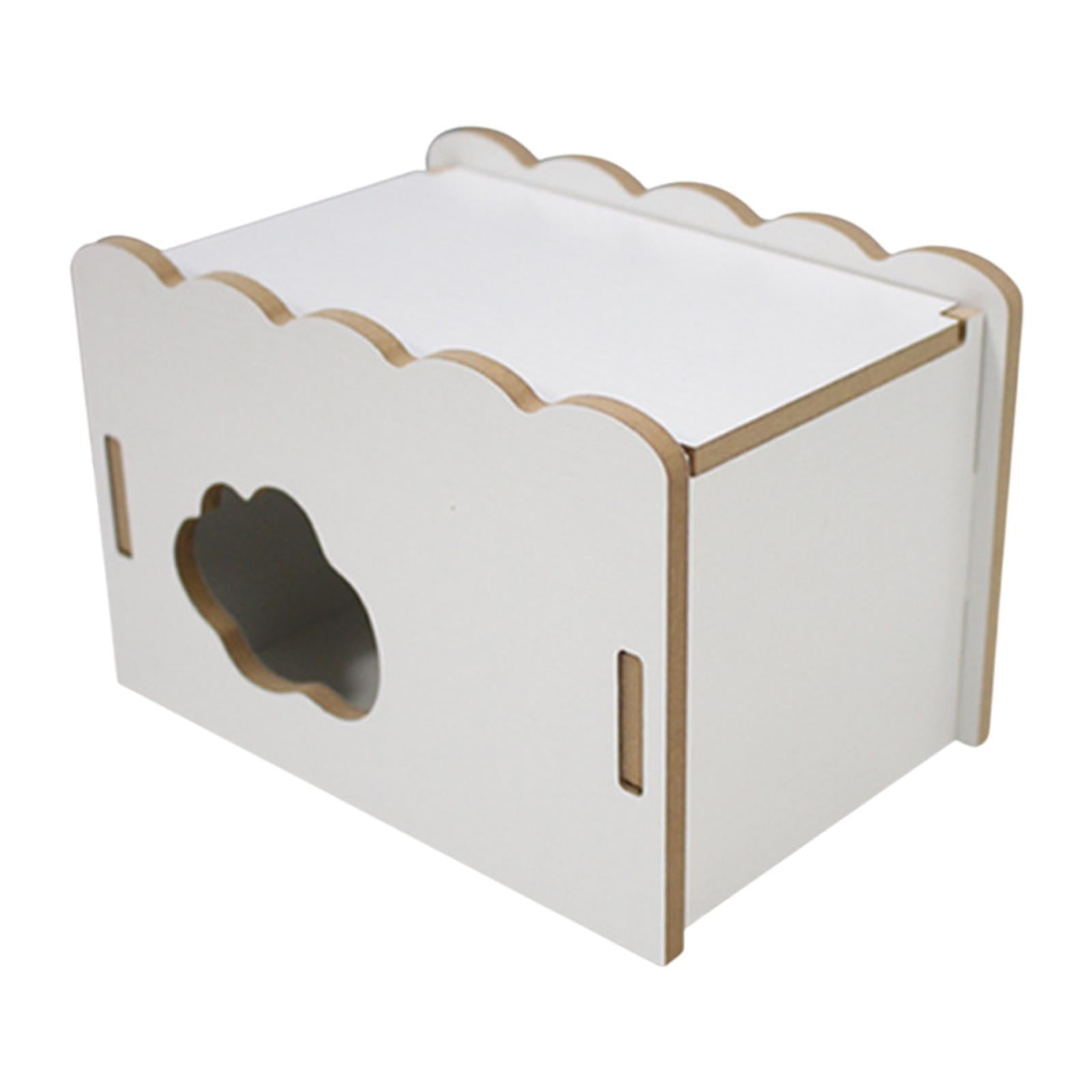 Stgfyxgs Hamster Hideout Wooden House Exercise Toy Multifunctional Activity Center Shelter Cage Accessories for Rat Small Pets Gerbils 18x12x12cm