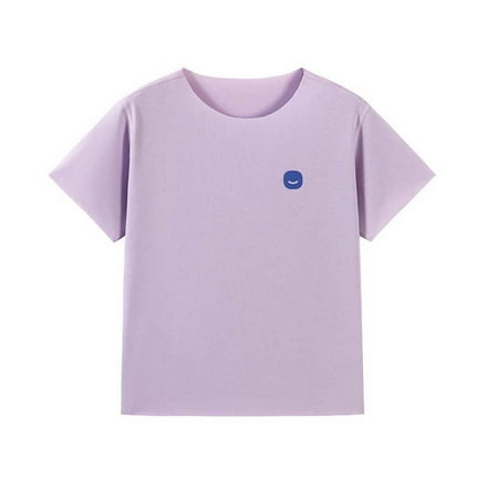 Kids T Shirts Soft Short Sleeve Boys Shirts Light Purple Shirts Boys Summer T-Shirts 6T Tshirt Boys