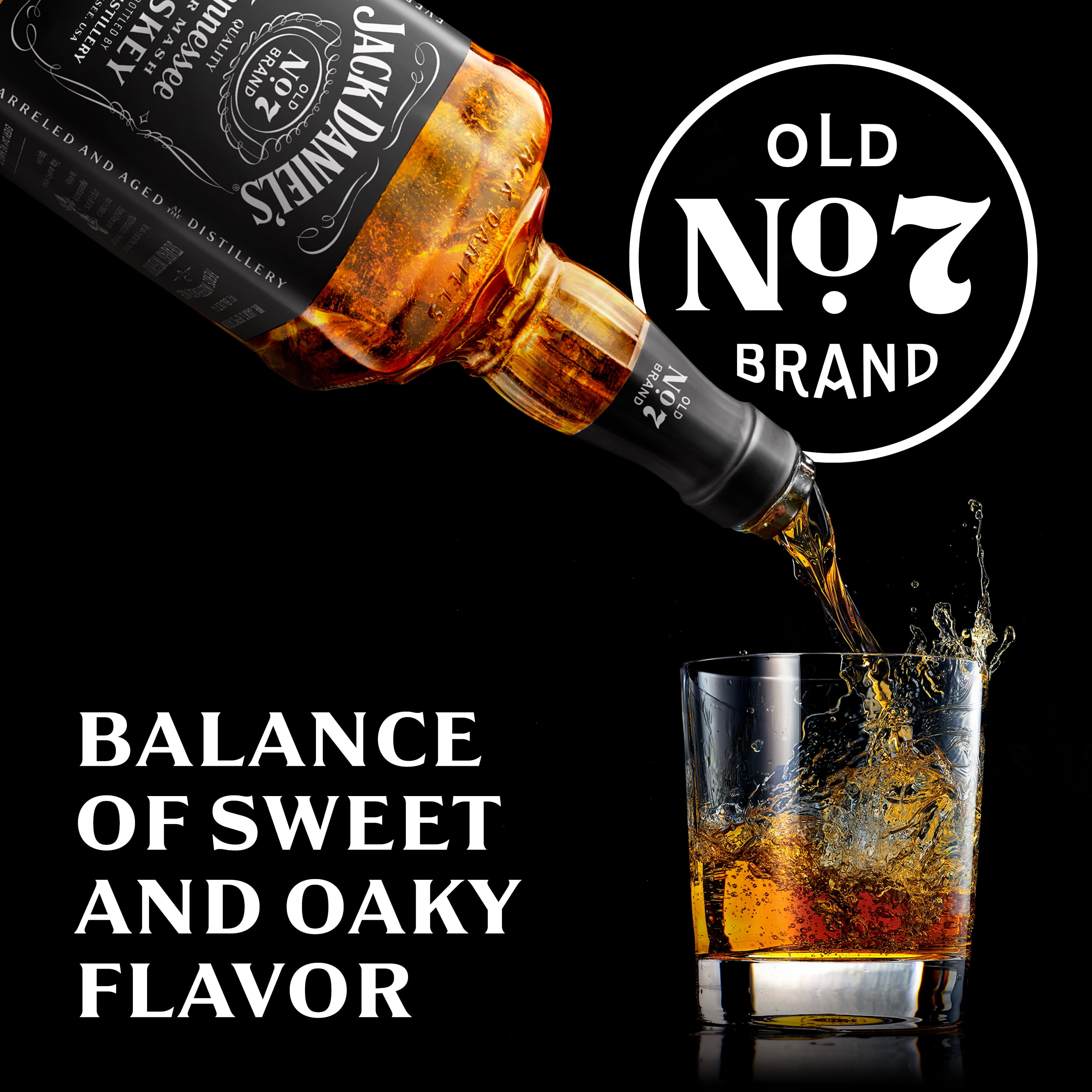 Jack Daniel's Old No. 7 Tennessee Whiskey, 1.75 L Bottle, 40% ABV