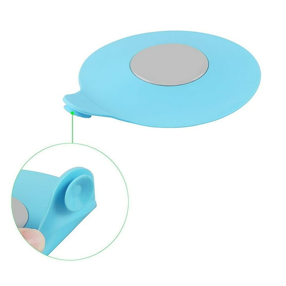 BALAHAPY 2Pcs Tub Stopper Square Silicone Bathtub Plug For Bathtub Drain Cover Blue