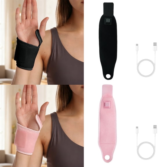 Lwlmwt Electric Heating Carpal Tunnel Wrist Brace Adjustable Temperature Settings Ideal for Daily Care Relieves Fatigue Protects Wrists