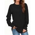 thumbnail image 1 of Sudadera AURUZA de manga larga con cuello redondo para mujer XL, color negro, 1 of 6