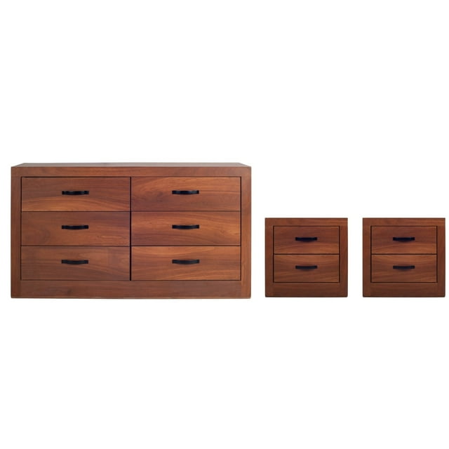 Set de Cajonera y 2 Buros Arlette Parota - Kessa Muebles