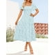 thumbnail image 2 of Vestido ZESICA para mujer, estilo bohemio, floral, playa, azul, talla L, 2 of 7