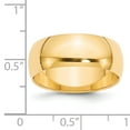 thumbnail image 3 of Bande de Mariage Demi-Ronde 14k 8mm Taille 4, 3 of 3
