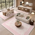 thumbnail image 3 of GENIMO 5'x7' Area Rug for Living Room, Washable Non Slip Soft Floral Rug for Bedroom Dining Room Home Office, Blush Pink, 3 of 11