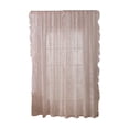 thumbnail image 2 of Lace Floral Rod Pocket Sheer Curtain Light Filtering Ruffled Window Panel Soft Polyester Embroidery Design Romantic Home Decor, Pink, JKODE, 2 of 6