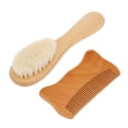 thumbnail image 1 of MesaSe 2pcs Comfotable Comb and Brush Set Baby Bathing Brush Practical Baby Comb Wooden Comb for Home, 1 of 6