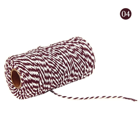 EGYMEN Two Colors Macrame Cord, 100M Natural Cotton Rope for Crafting, DIY Dream Catcher String, Multi-Purpose Home Decoration Twine