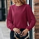 thumbnail image 2 of 1PCS camisa cruzada de color liso-burdeos-m, 2 of 5