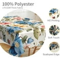 thumbnail image 3 of 60x84inches Floral Rectangle Tablecloth Blue Pink Flowers Blossom Printed Table Cloth Waterproof and Washable Fabric Table Cover for Kitchen Dining Room Living Room Patio Home Decors, 3 of 7