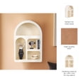 thumbnail image 5 of Arched Wall Storage Organizer with Multi-Tier Shelves for Home Decor - Decorative Wall Accent for Bedroom, Dorm, and Small Spaces - Modern Mounted Storage for Office Display - 24", White, 5 of 11
