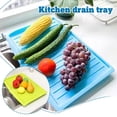 thumbnail image 3 of Dish Drain Board Plastic Draining Tray 17x12 - Dish Drying Mat with Sloped Sides & Removable Filter, Non-Slip Base for Kitchen Sink, 3 of 8