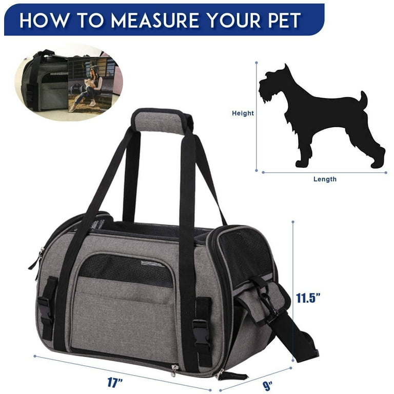 Jespet Soft-Sided Pet Carrier, Airline Approved Pet Carriers Dog