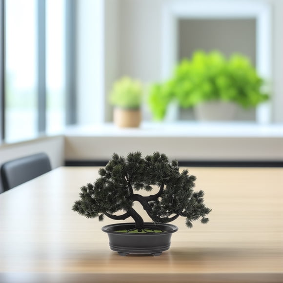 TABLZONE Bonsaï Artificiel Vert Foncé Plante Artificielle pour Décoration Intérieure Symbole de Haute Réalisme et de Longévité