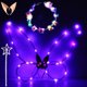 thumbnail image 1 of Luminous led headband for adults in starry purple, 1 of 5