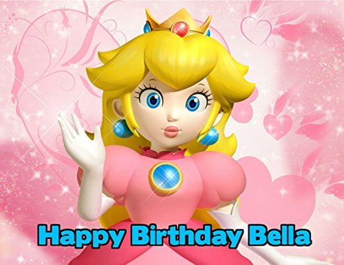 Nintendo Super Mario Princess Peach Edible Cake Topper Image ABPID04554